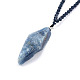 Natural Kyanite/Cyanite/Disthene Pendant Necklaces NJEW-F245-G01-4