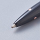 大きなダイヤモンドペン  ラインストーンクリスタルメタルボールペン  引き込み式の黒インクボールペンを回します  スタイリッシュな事務用品  ブラック  14x0.85cm AJEW-K026-03B-3