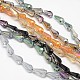 Electroplate Crystal Glass Teardrop Beads Strands EGLA-F040-A-1