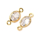 Латунные подвески из прозрачного кубического циркония KK-Z121-06G-04-2
