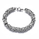 201 Stainless Steel Byzantine Chain Bracelet for Men Women BJEW-S057-93-1