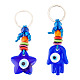 Arricraft 2 шт. турецкие синие брелки для ключей со злым глазом KEYC-AR0001-28-1