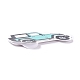 ミックス模様の漫画のステッカー  ビニール防水デカール  ウォーターボトル用ラップトップ電話スケートボードの装飾  ライトスカイブルー  3.8x4.2x0.02cm  50個/袋 DIY-A025-03A-4