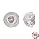 Rhodium Plated 925 Sterling Silver Ear Nuts STER-E062-01P-1