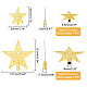 Ahadermaker 4pcs 4 style en plastique décoration d'étoile de cime d'arbre de noël AJEW-GA0006-07-2