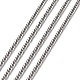 Men's Jewelry Making 304 Stainless Steel Double Link Curb Chains CHS-A003C-0.8mm-1