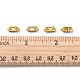真鍮中東ラインストーンブリッジスペーサー  5のPCクリアラインストーンビーズ  金色  ニッケルフリー  六角  約4.5 mm幅  長さ11mm  厚さ2.5mm  穴：1mm  2の穴 RSB021NF-3-4