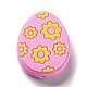 Пасхальное яйцо с цветком из силиконовых бусин SIL-R014-06B-1