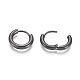 304 Stainless Steel Huggie Hoop Earrings EJEW-F111B-13mm-B-3