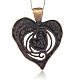 Tibetan Style Alloy Heart with Heart Large Pendants TIBEP-M001-32R-NF-2