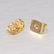 Real 18K Gold Plated Brass Ear Nuts KK-L147-214-NR-2