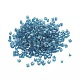 6/0 ガラスシードビーズ  透明色光沢  角穴  キューブ  スチールブルー  3~5x3~4x3~4mm  穴：1.2~1.4mm  約1000個/100g SEED-YW0001-25A-2