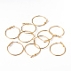 Golden Plated Brass Hoop Earrings X-EC108-1NFG-4
