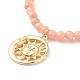 Collier pendentifs soleil et lune avec perles de pierre de soleil naturelles NJEW-JN03805-4