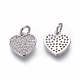 Brass Micro Pave Cubic Zirconia Charms ZIRC-J021-22P-RS-2