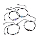 Регулируемые нейлоновые нитки плетеные браслеты из бусин BJEW-JB05251-1