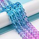 Dyed & Heated Synthetic Quartz Beads Strands G-P502-01B-02-2