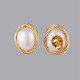 Collane con pendenti in ottone e set di gioielli con orecchini a bottone SJEW-JS01054-9