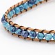 Bracelets perlés à la mode en turquoise synthétique X-BJEW-N211-09-2