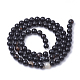 Dyed Natural Black Agate Beads Strands G-T096-01-2