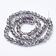 Electroplated Glass Beads Strands EGLA-Q092-8mm-A03-2