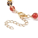 Boucles d'oreilles et bracelet en pierres naturelles et synthétiques mélangées et perles SJEW-JS01261-4