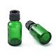 Benecreat 空のガラスドロッパーボトル 15 セット  使い捨てプラスチックスポイト20個とじょうごホッパー4個付き。  防水黒板ステッカーラベル2枚。  濃い緑  完成：2.85x8.7cm  容量：15ml（0.51fl.oz） MRMJ-BC0003-32-2