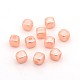Opaque ABS Plastic Imitation Pearl Cube Beads MACR-M016-12-1