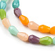 Chapelets de perles en verre opaque de couleur unie GLAA-N052-02-A13-3