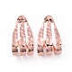 (vente d'usine de fêtes de bijoux) boucles d'oreilles en laiton EJEW-L234-12RG-1