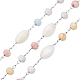 Цепочки из ракушек и хрустальных бусин ручной работы CHS-T006-09P-1