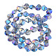 Chapelets de perles en verre transparent électrolytique EGLA-N008-019-2