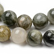 Natürlichen grünen Rutilquarz Perlen Stränge X-G-Q462-61-6mm-2