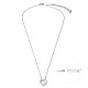 TINYSAND Rhodium Plated 925 Sterling Silver Pendant Necklace TS-N440-S-2