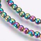 Electroplate Non-Magnetic Synthetic Hematite Beads Strands G-F585-C02-4mm-1