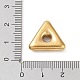 304ステンレス鋼スペーサービーズ  三角形  ゴールドカラー  16.5x18.5x4.5mm  穴：4mm STAS-A088-06G-3
