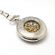 Steampunk Jewelry Alloy Flat Round Pendant Mechanical Pocket Watches WACH-M035-01P-3