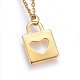 304 Stainless Steel Pendant Necklaces NJEW-H488-09G-1