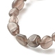 Bracelet extensible en perles d'obsidienne aux reflets dorés naturels pour enfants BJEW-JB07031-12-5