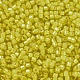 MIYUKIデリカビーズ  シリンダー  日本製シードビーズ  11/0  （db1776)白い裏地が黄色のab  1.3x1.6mm  穴：0.8mm  約2000個/10g X-SEED-J020-DB1776-3