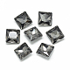 Cabujones de cristal con rhinestone RGLA-T027-8x8mm-07-1
