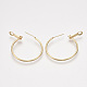 Brass Hoop Earrings KK-S348-406B-2