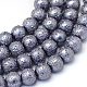 Baking Painted Textured Glass Pearl Round Bead Strands HY-Q002-6mm-49-1