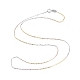 925 collares de cadena tipo cable de plata de ley para mujer NJEW-A014-06-2
