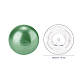 10mm sobre 100pcs cuentas de perlas de vidrio verde pequeño brillo satinado granos redondos sueltos en una caja para la fabricación de joyas HY-PH0001-10mm-074-4