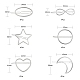 24 stücke 6 stil legierung hohle geometrische haarnadel PHAR-LS0001-04-3
