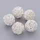 Iron Wire Beads, Round, Silver Color Plated, about 20mm in diameter