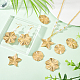 DICOSMETIC 20Pcs 4 Styles Golden Geometric Charms Textured Oval Charms Irregulate Round Charms Star Flower Pendants Stainless Steel Pendants for DIY Jewelry Making STAS-DC0012-29-4