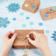 Olycraft 180 個樹脂雪片デコレーション雪片オーナメント小さな樹脂雪片クリスマススノーフレーククラフト装飾冬 DIY 工芸品ツリーホームパーティーウィンドウ装飾 (グリーン)  ブルー  晴れ） RESI-OC0001-43-3