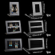 AHANDMAKER 3Pcs Rectangle Acrylic Earring Display Stands Set EDIS-WH0006-21-3